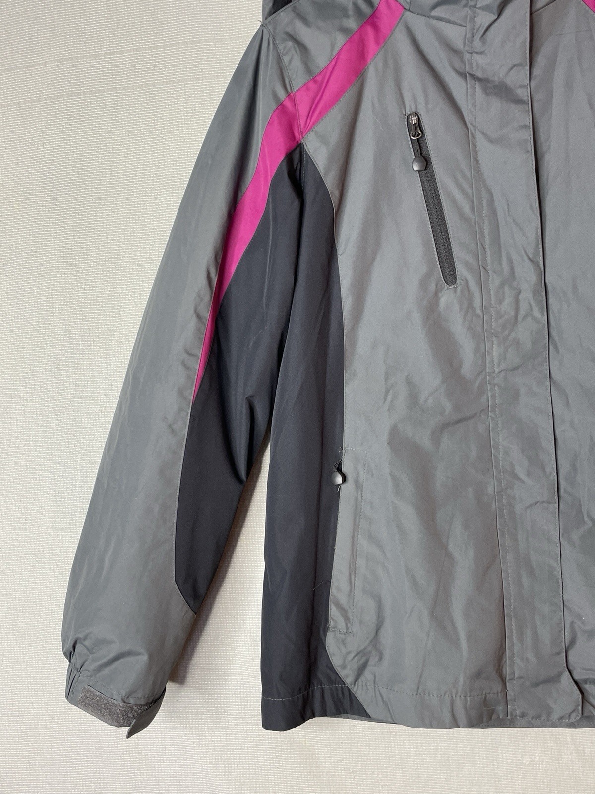 Port Authority Jacket Womens Medium Soft Shell Full Zip Faux Fur Lining Hooded