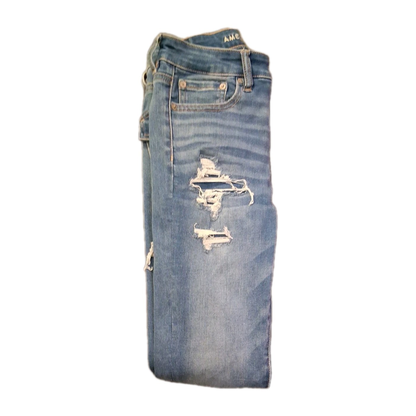 American Eagle Next Level Jeans Womens 2 Distressed High Rise Jegging Stretch