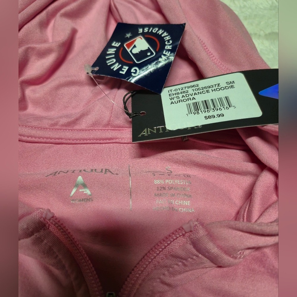 Antigua Pink Zip-Up Hoodie