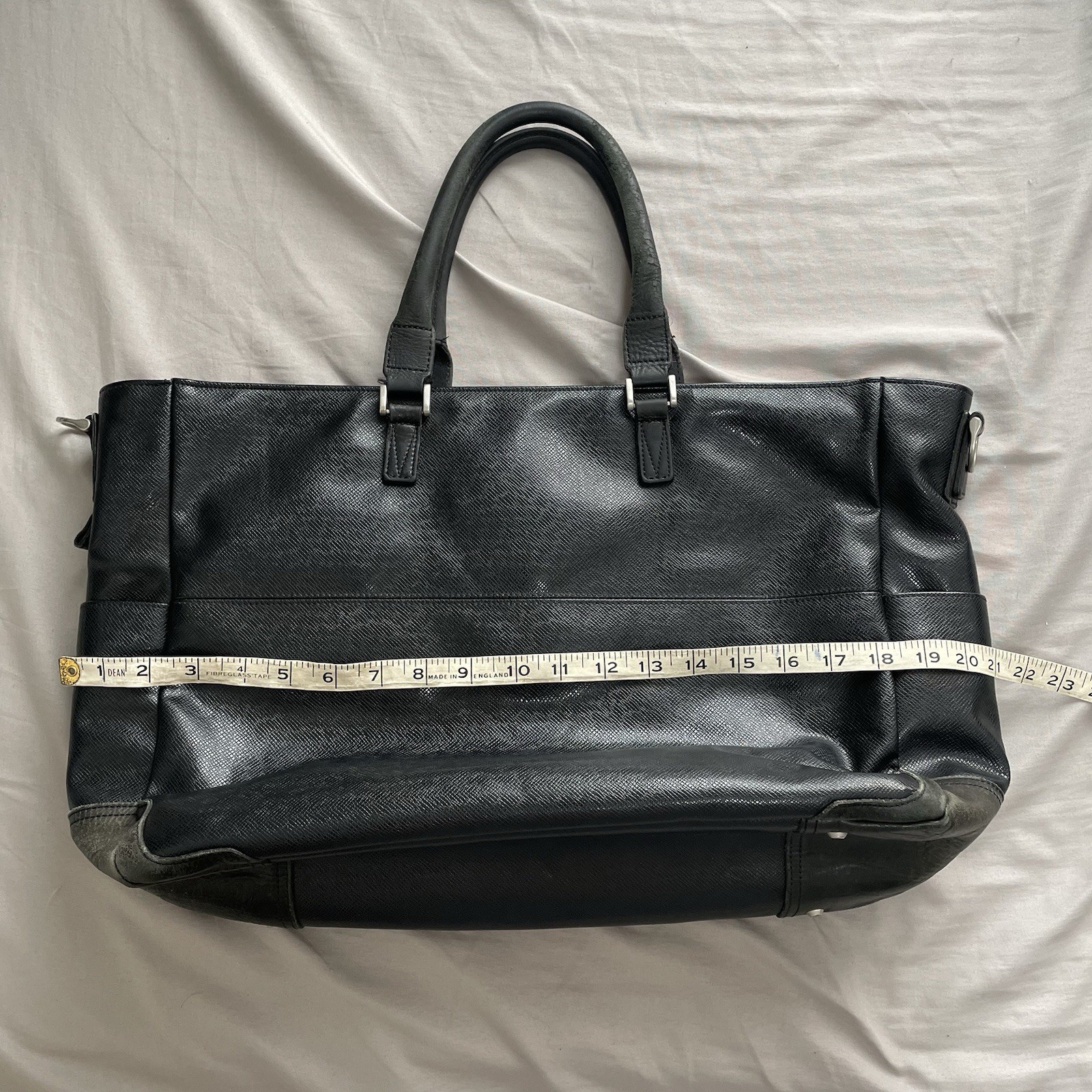 Master-piece MSPC Tote Bag Duffle 2way Leather Shoulder Black Large Made Japan