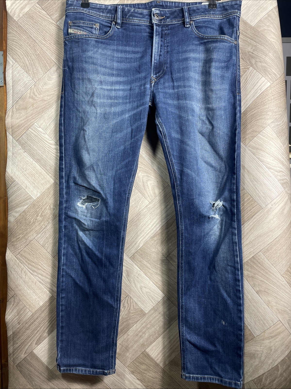 Diesel Mens Jeans Blue Thavar-XP Stretch Slim Skinny Denim Zip Fly W36 L32