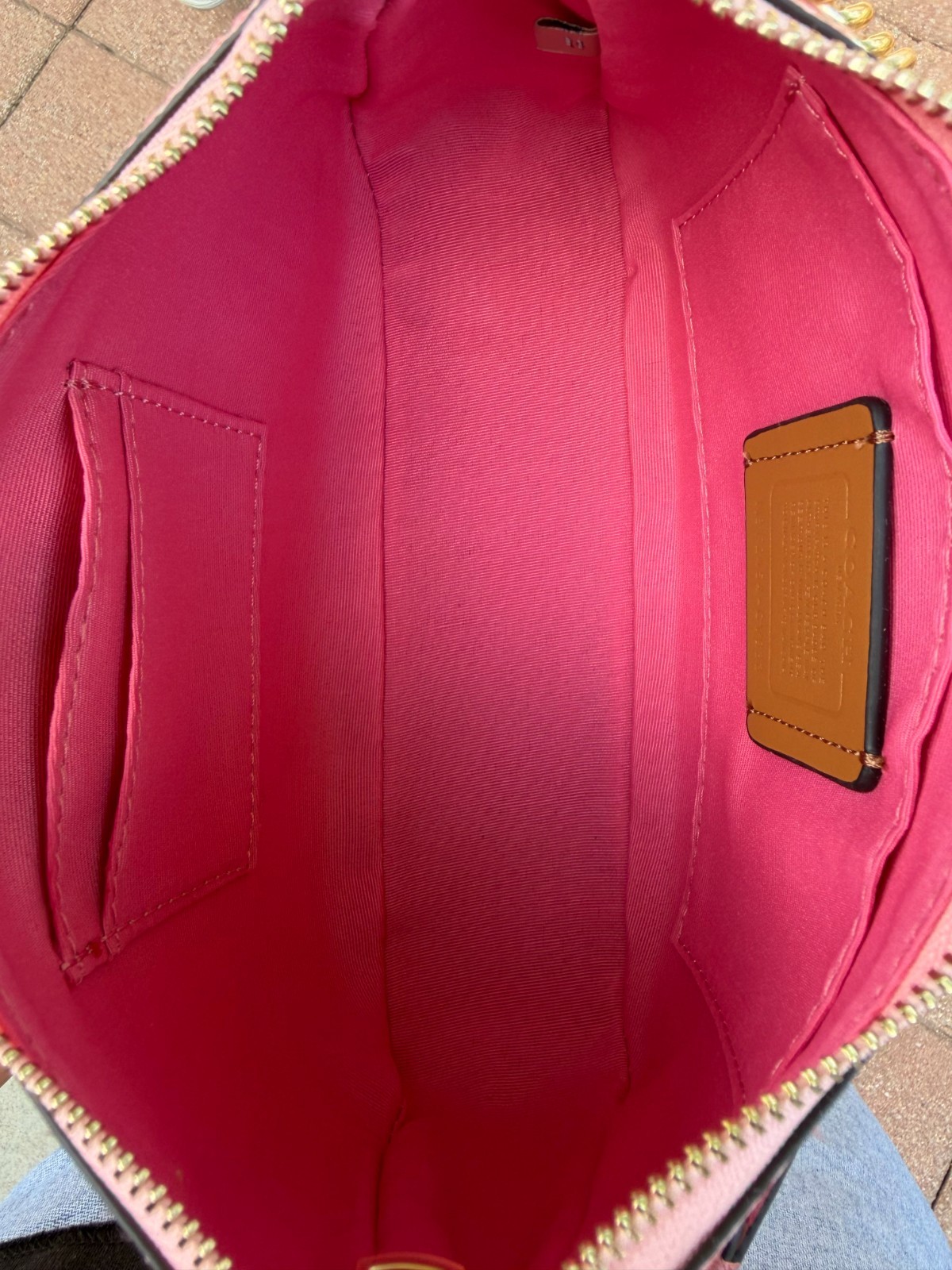 COACH powder pink teri shoulder bag CV933 Brand New