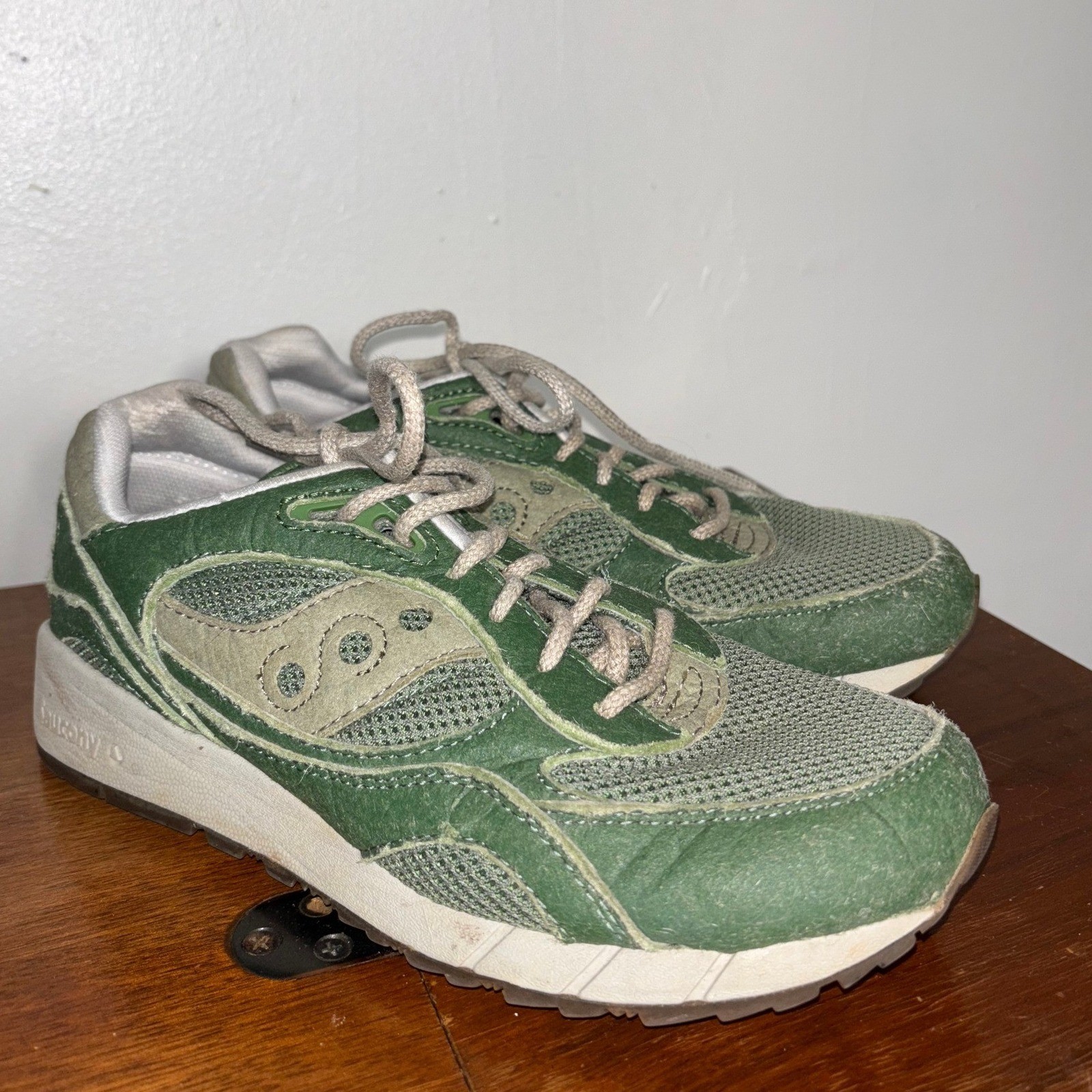 Saucony Shadow 6000 RFG Earth Pack Artichoke Green Vegan Shoes Sz 7.5 S70639-1