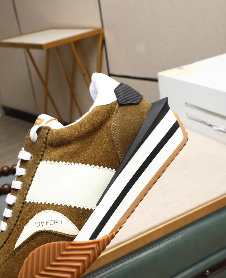 Brown White Colorway Tom Ford James Men Sneakers🧶
