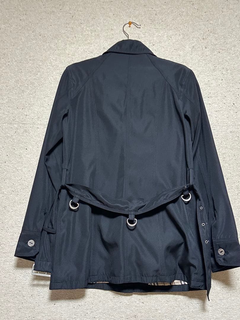 Burberry Black Short Trench Coat Size M