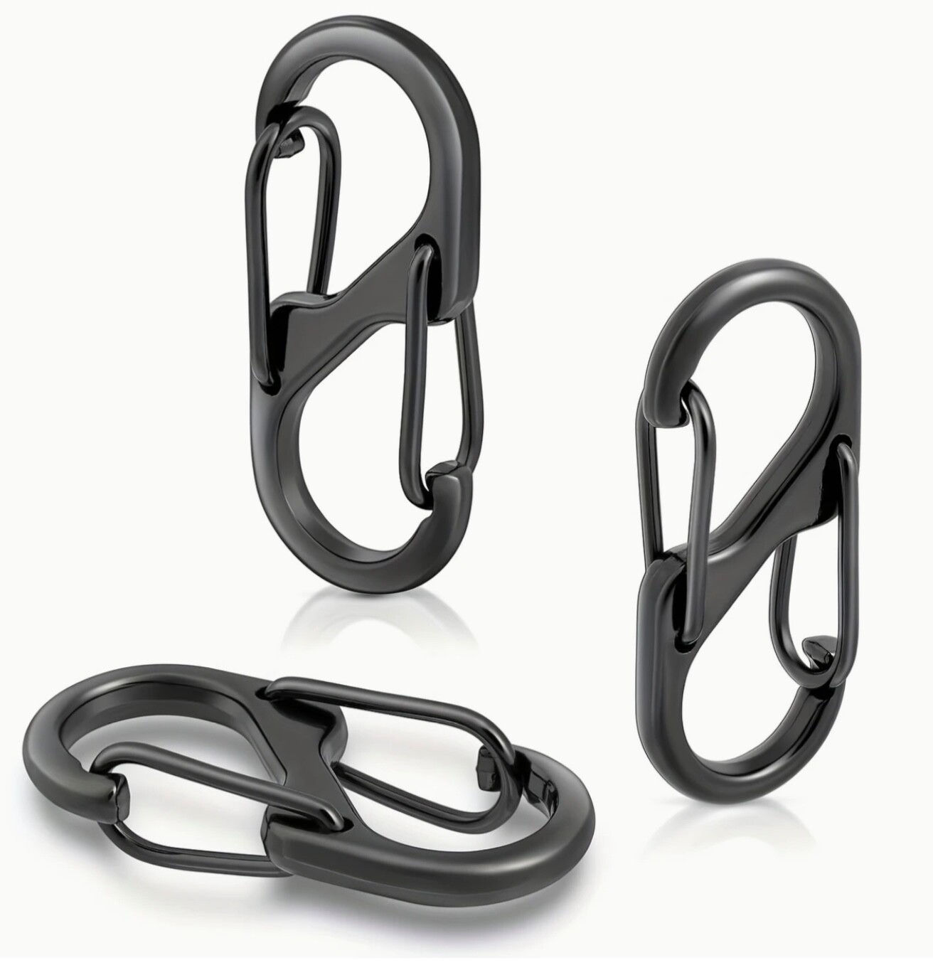 Metal Bats, Hearts, and Double Carabiners Clips Brand New CHOOSE COLOR