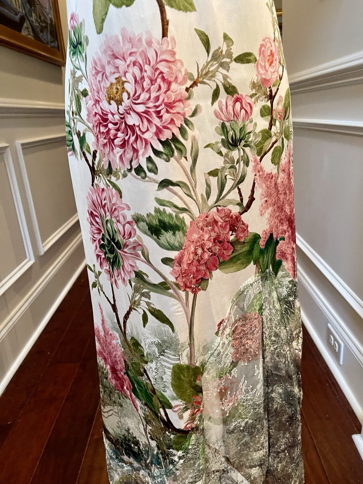 Alice & Olivia Floral Julietta Cutaway Lace MIDI Dress NWT MSRP $495 Sz 6