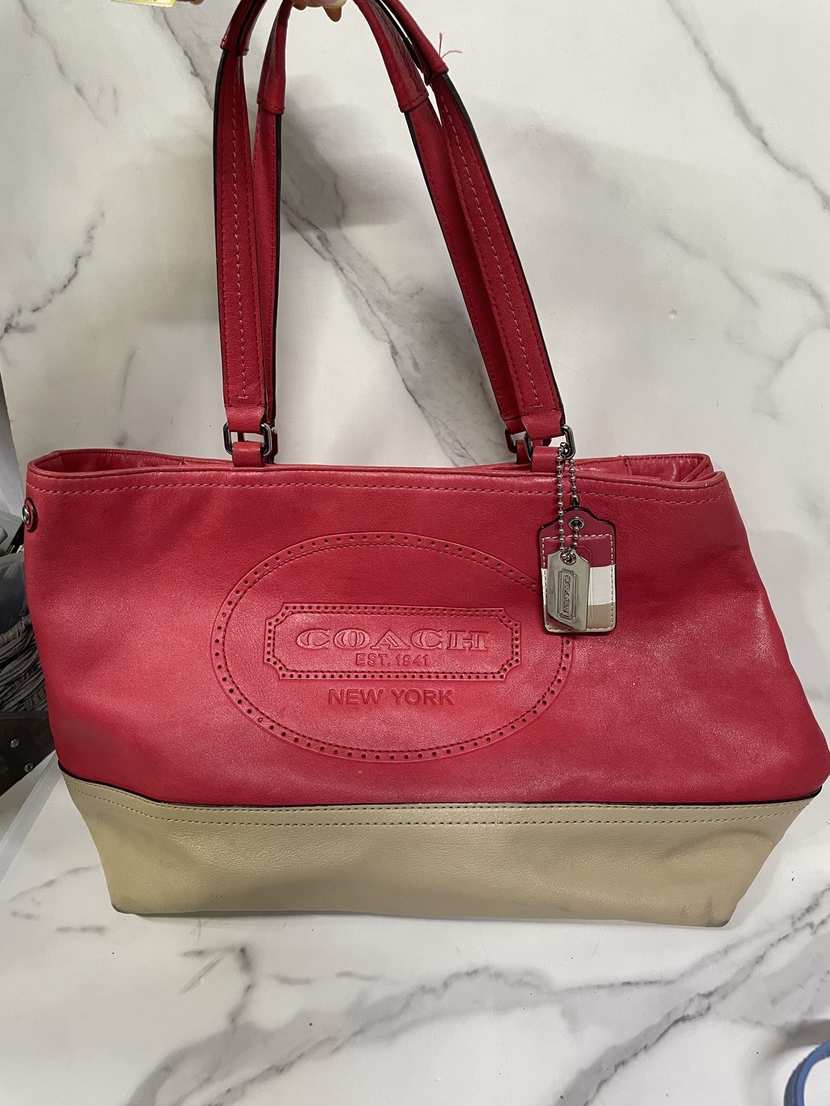 COACH PINK MULTI DESIGNER PURSE
