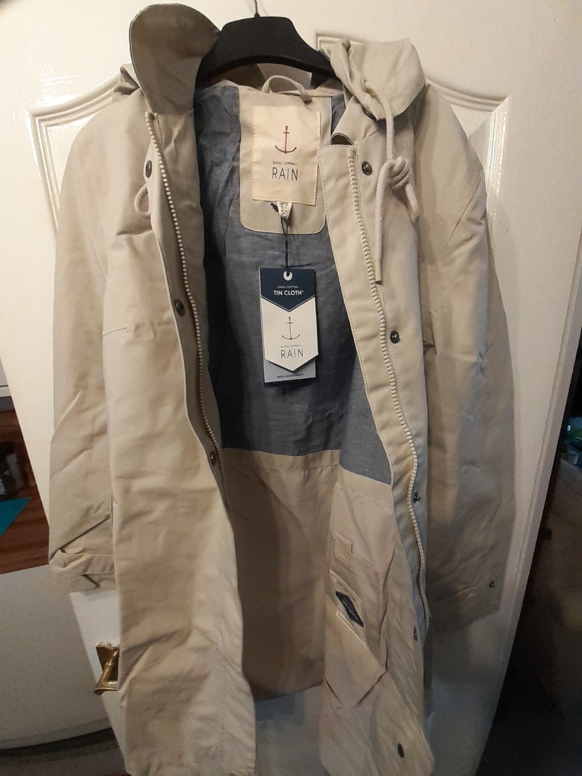 Seasalt Cloudburst Waterproof Mac Driftwood UK Size 10 BNWT