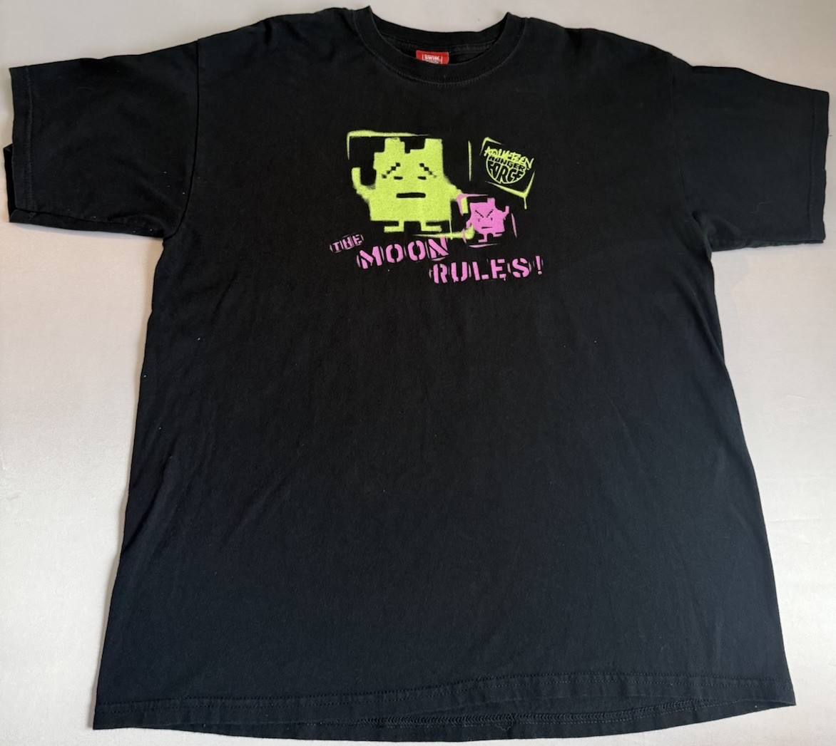 Vintage Aqua Teen Hunger Force Mooninites The Moon Rules T Shirt XL Adult Swim