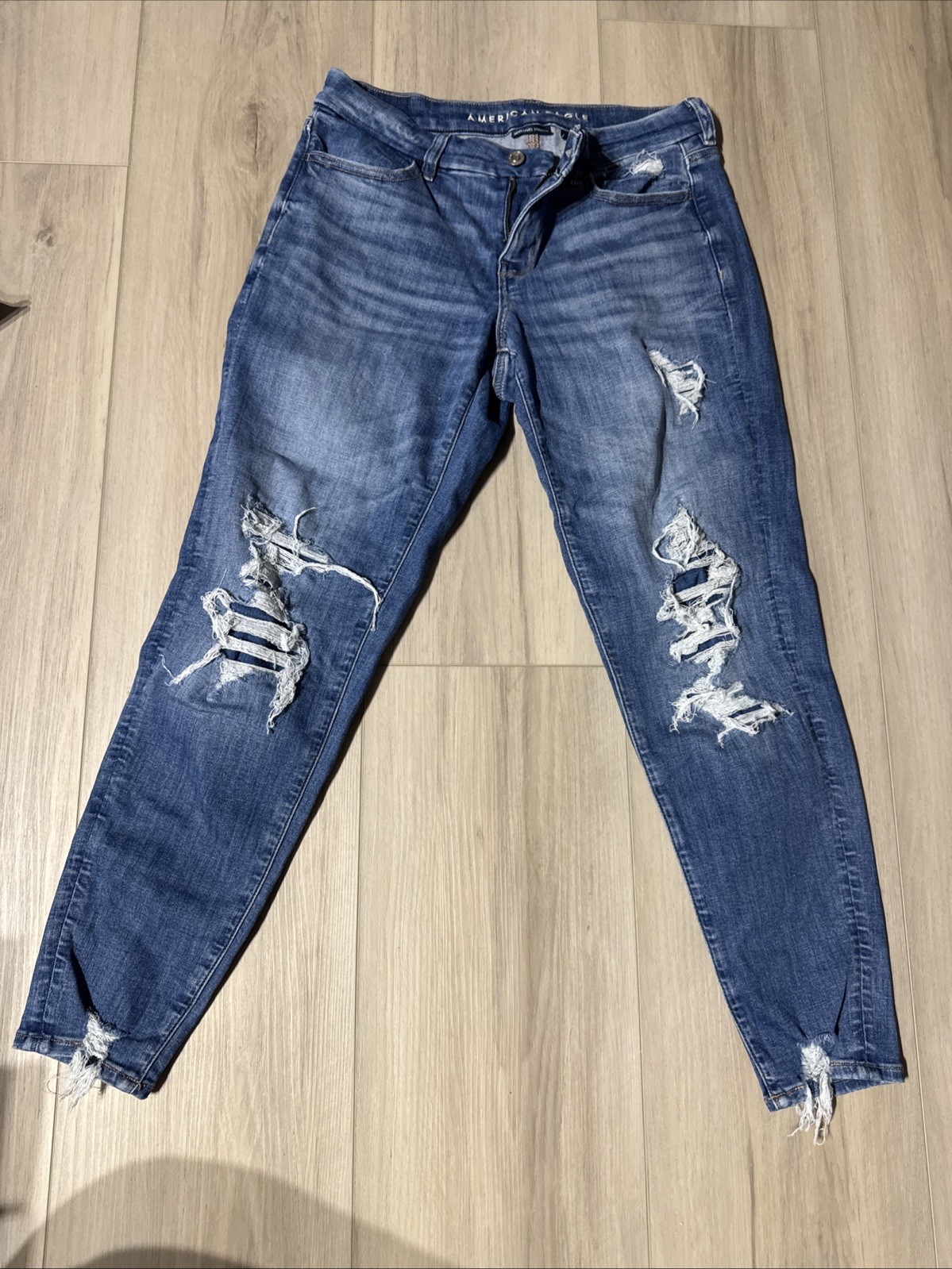 American Eagle Curvy Jeggings Women’s Blue Medium Wash Size 8