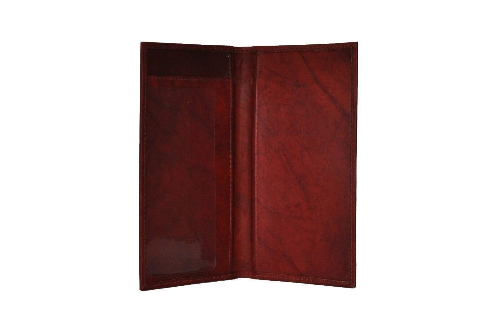 Genuine Leather PLAIN Checkbook Cover Burgundy NEW!!!