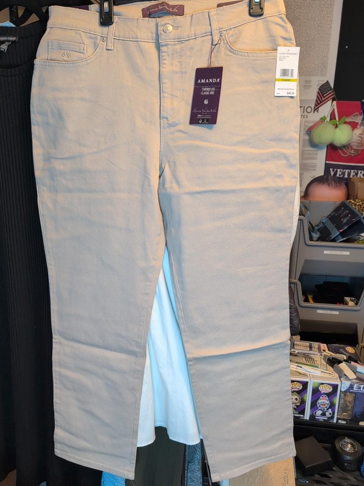 Gloria Vanderbilt Women’s Pants, Tan , New With Tags, Swan Series NWT size 14