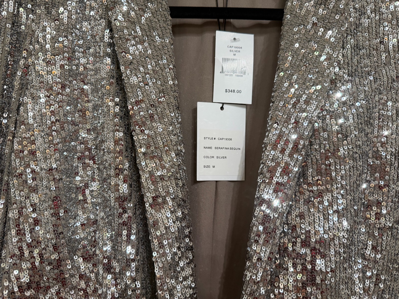 SALE New w Tags $348 Generation Love Silver all over Sequin Jacket sz M