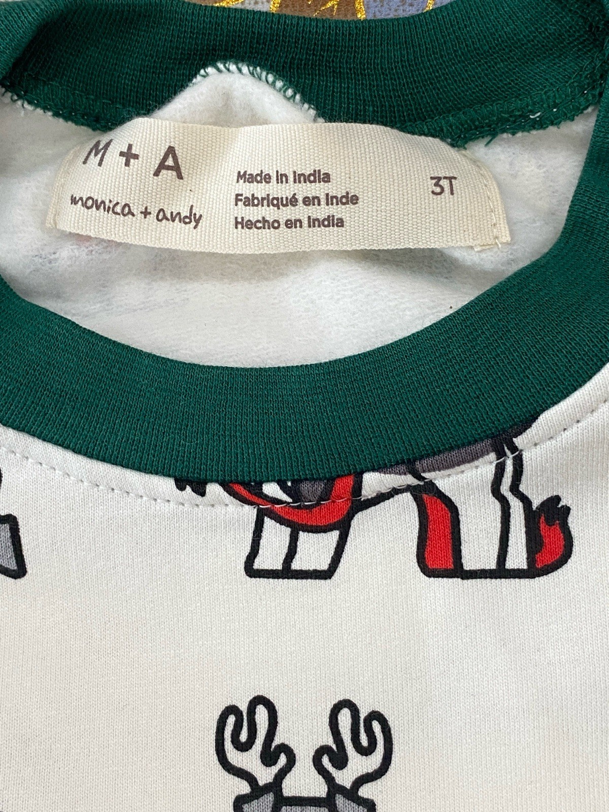 M+A Monica+Andy Organic Cotton 2 Piece Fleece Outfit Dogs Kids 2T 3T Christmas