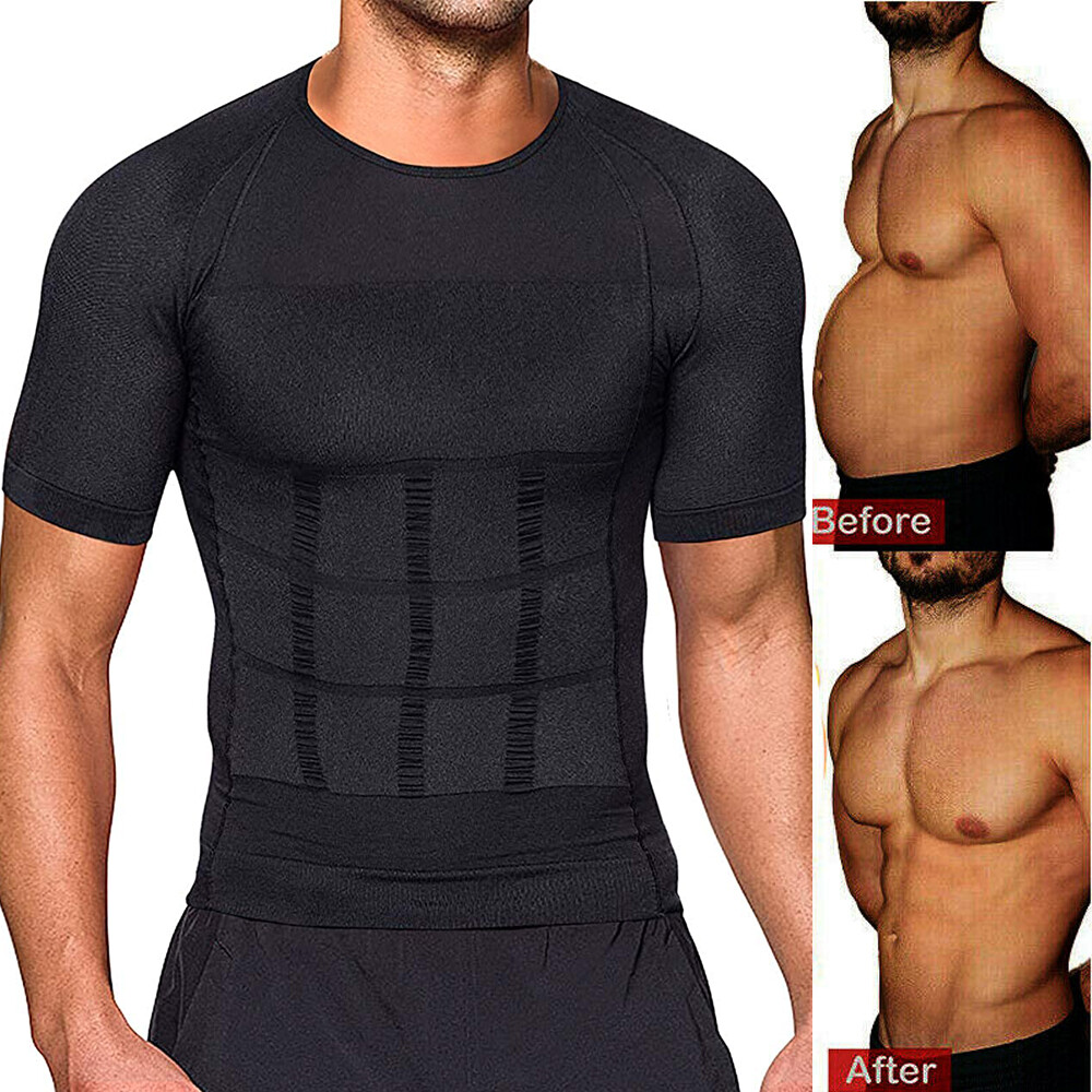 Men Shaper Body Toning T-Shirt Ultra Durable Vest Compression Underwear Tank Top