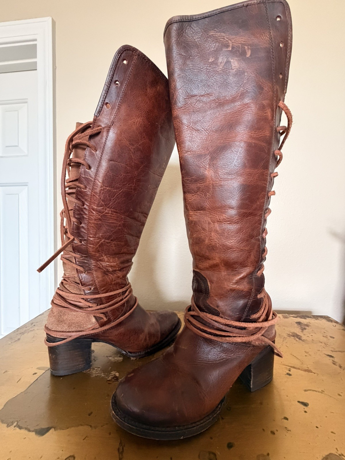 Freebird Coal Boots Size 8 Tall Riding Boots