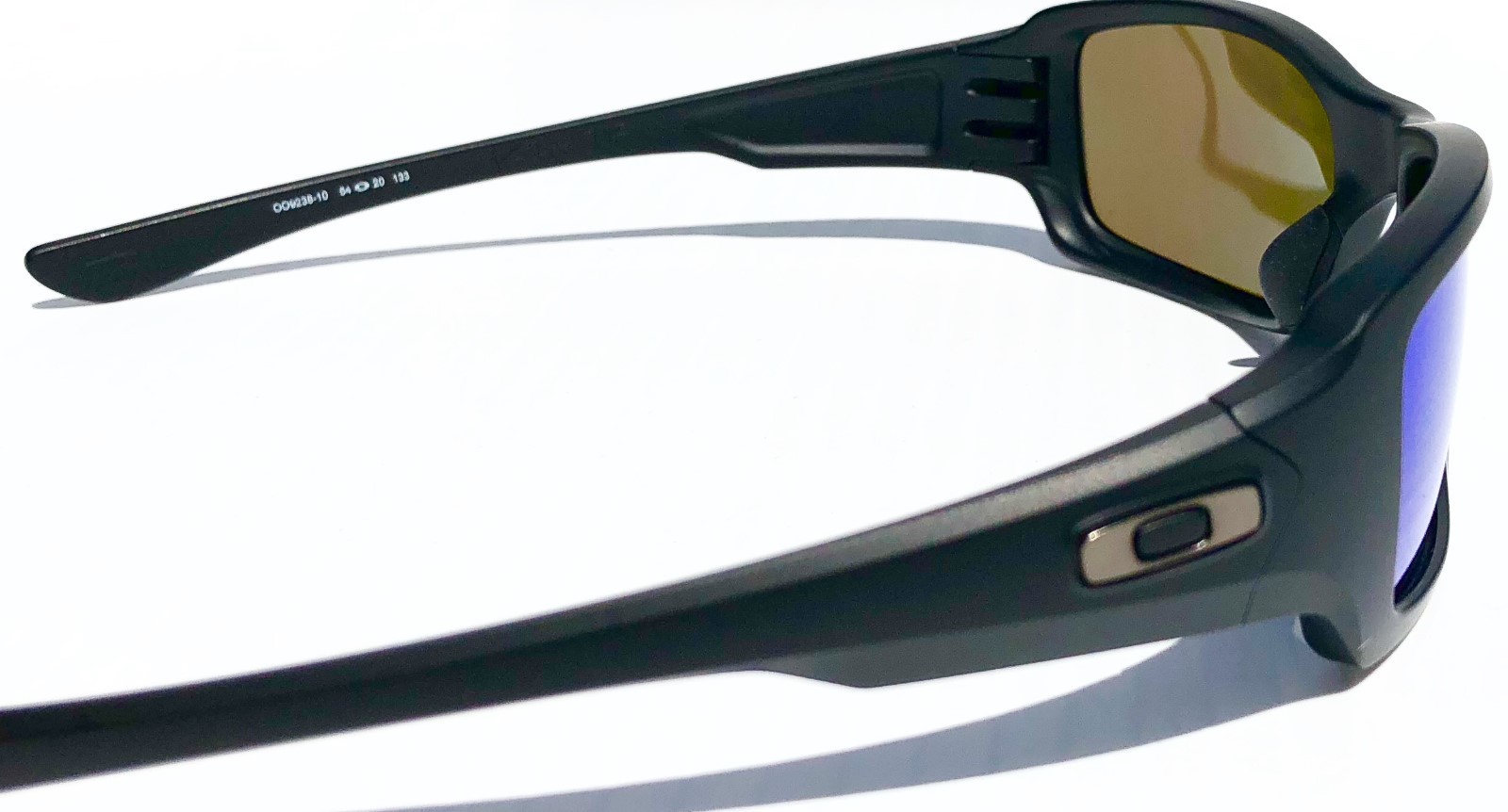 NEW Oakley FIVES Squared Matte Black w POLARIZED Galaxy BLUE Sunglass 9238