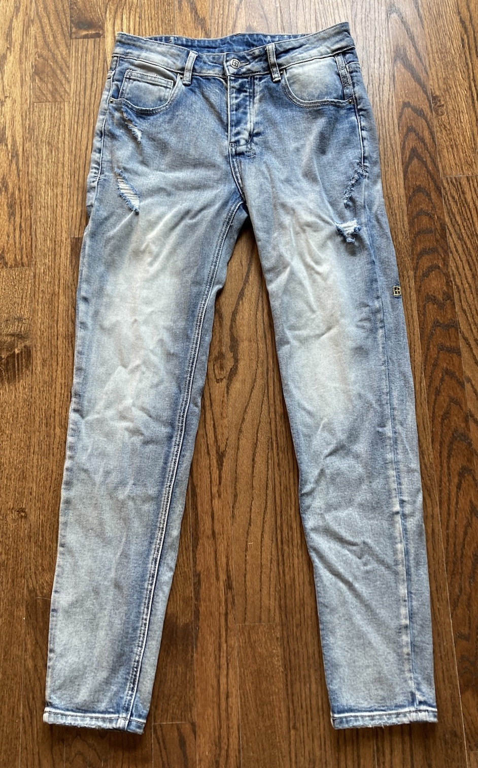 Ksubi Jeans Men Size 30 Skinny Van Winkle Hunter Beden Distressed Blue Denim