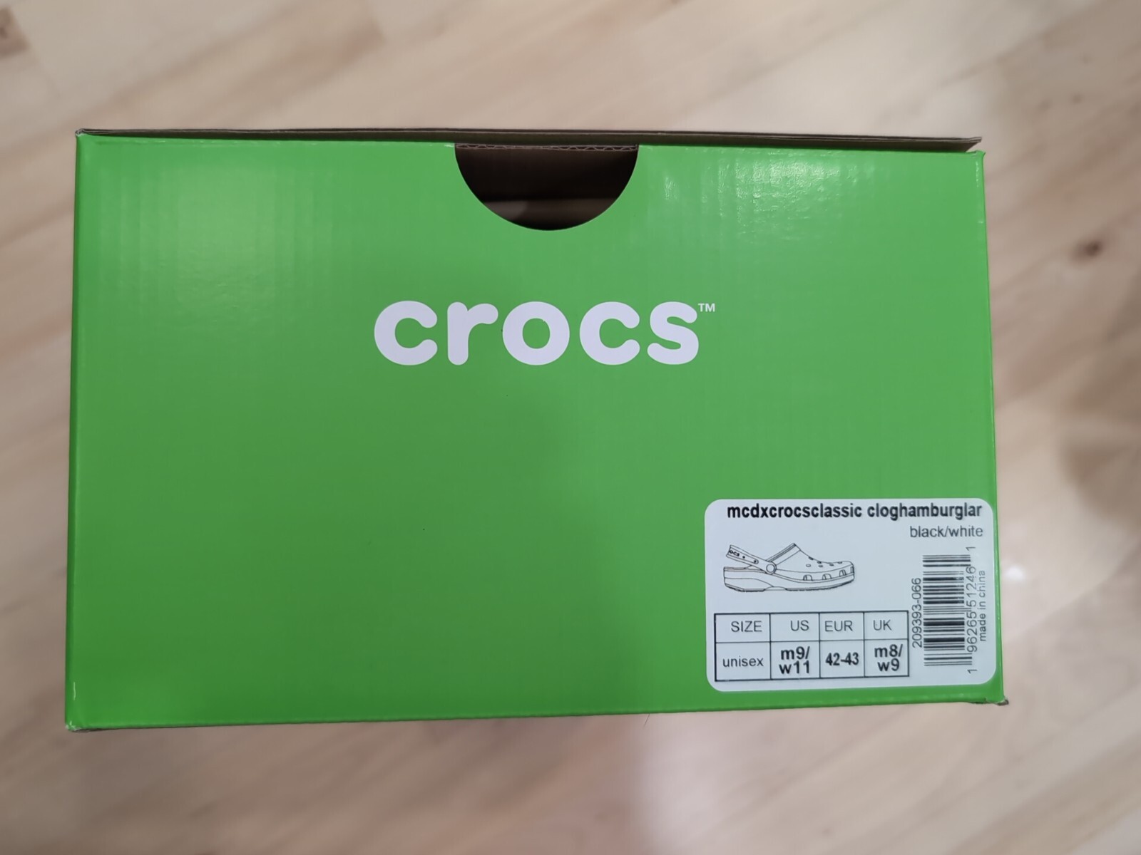 LIMITED EDITION McDonald’s Hamburglar × Crocs Classic Clog Size 9 M/11 W