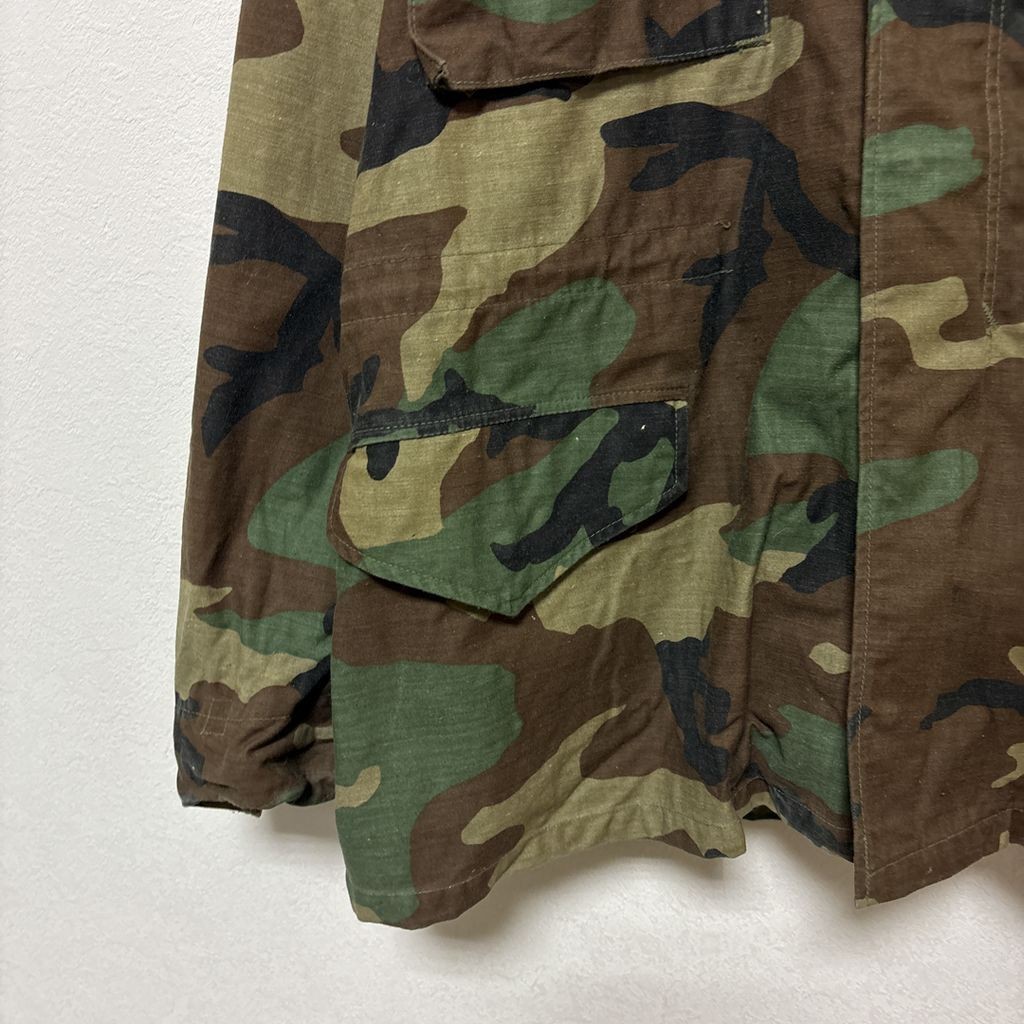 【US ARMY】 84年納入 米軍 実物 M-65 ウッドランドカモ フィールドジャケット S-3668