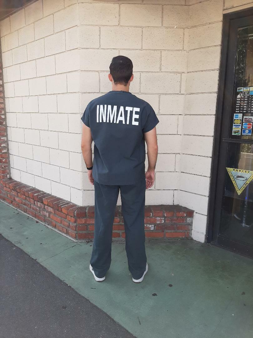 Jail Prison Penitentiary Inmate Jumpsuit 2pc Green All Sizes Halloween Costume