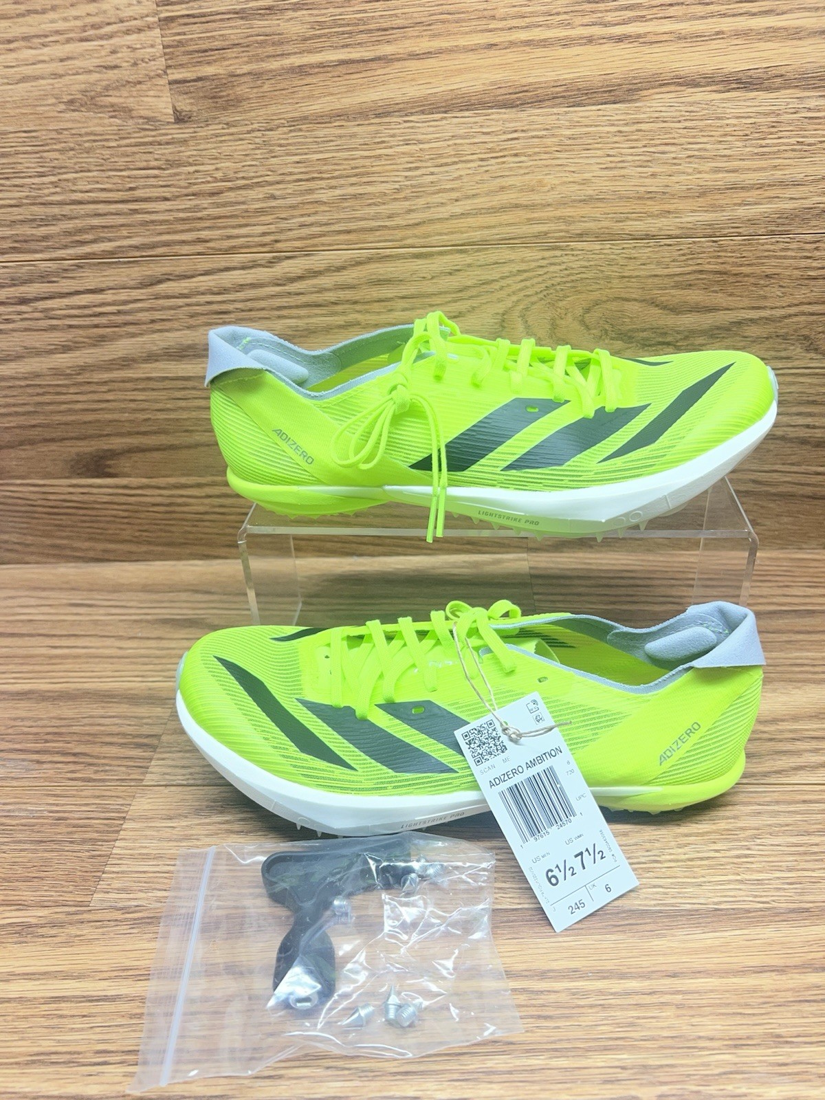 Adidas Adizero Ambition Lucid Lemon Black Track & Field IH5798 Mens Size 6.5 New