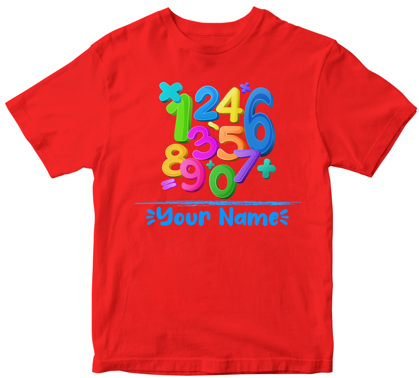 Personalised Custom Your Name T-shirt Numbers Day School Teachers Students Gifts