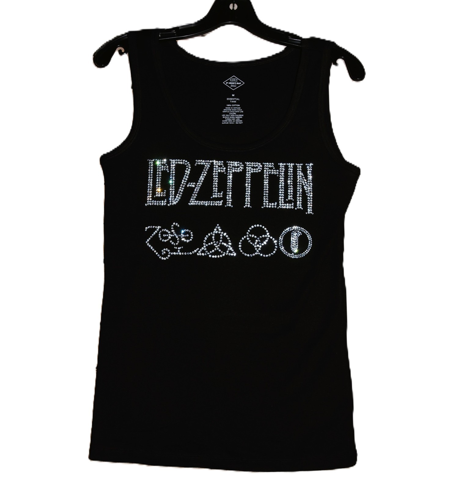 Led Zeppelin rhinestone tank top sizes XS, S, M, L, XL, XXL, 1X, 2X, 3X, 4X,5X
