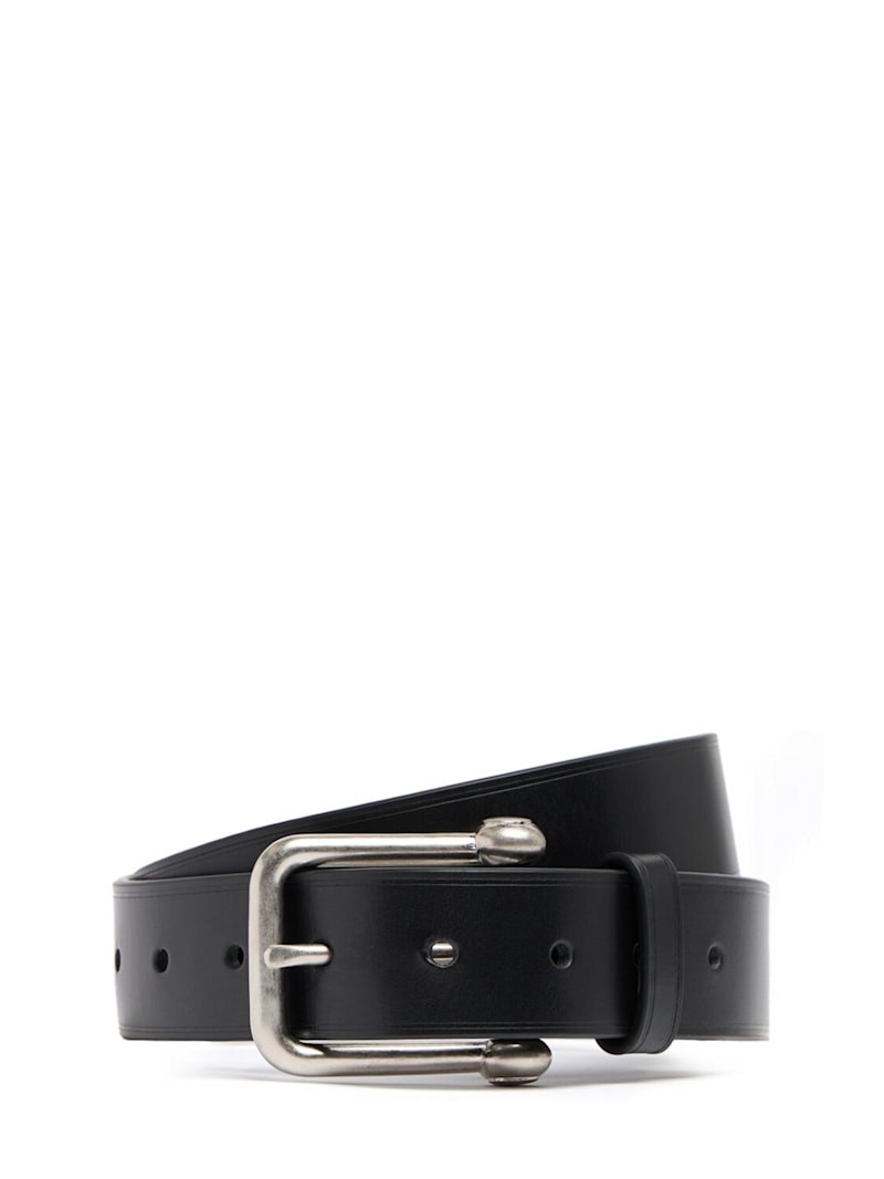 ANN DEMEULEMEESTER Marin 35mm Archive Black Leather Belt New & Authentic