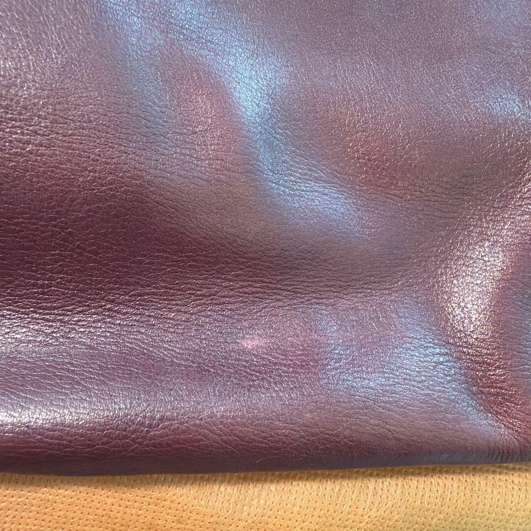 FALOR Tote bag Leather Dark Brown Braided Handle Authentic From Japan