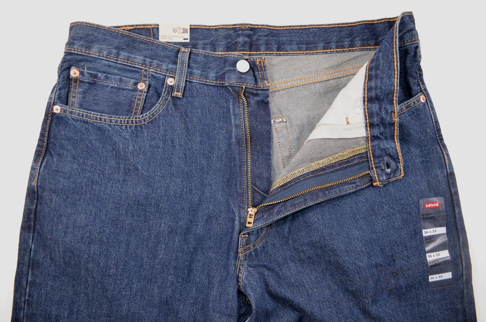 Nwt’s Levi’s 578 Baggy Denim Blue Jeans Mens 36×32 (fits 38 x 30.5) Streetwear