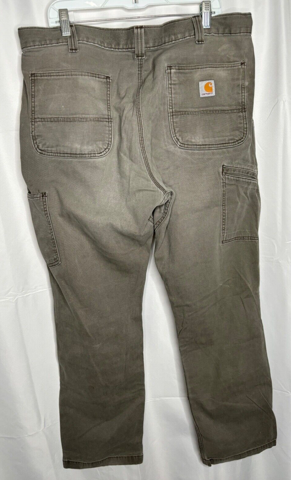 Carhartt Double Knee Work Pants 102802-217 Gray Relaxed Fit Flex Rugged 38 x 32