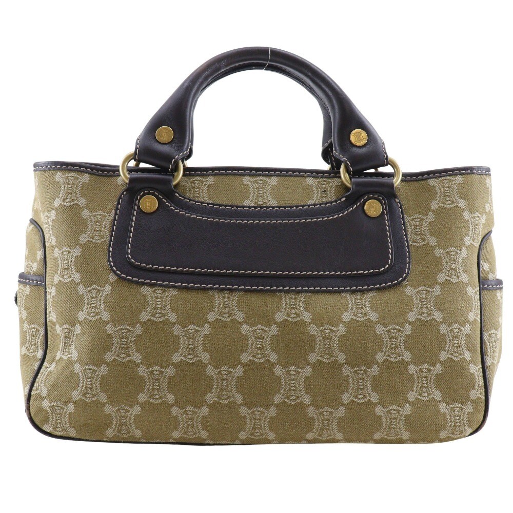 CELINE Boogie bag Handbag Macadam khaki canvas Women