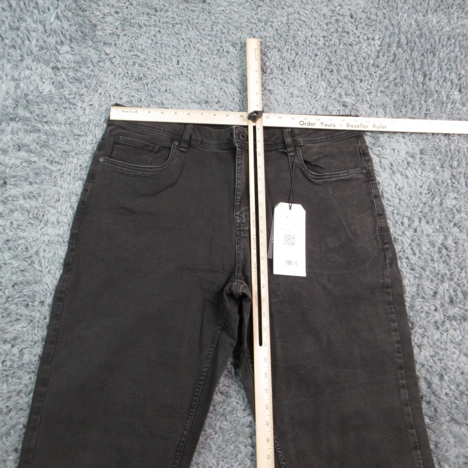 Tpj Jeans Mens 38×33 Black Athletic Straight Charcoal Wash Denim Stretch Comfort