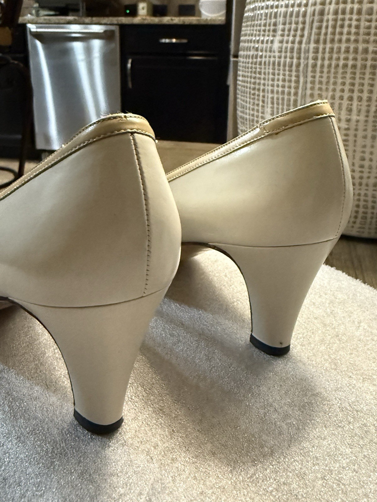 White/Cream Ferragamo Heels