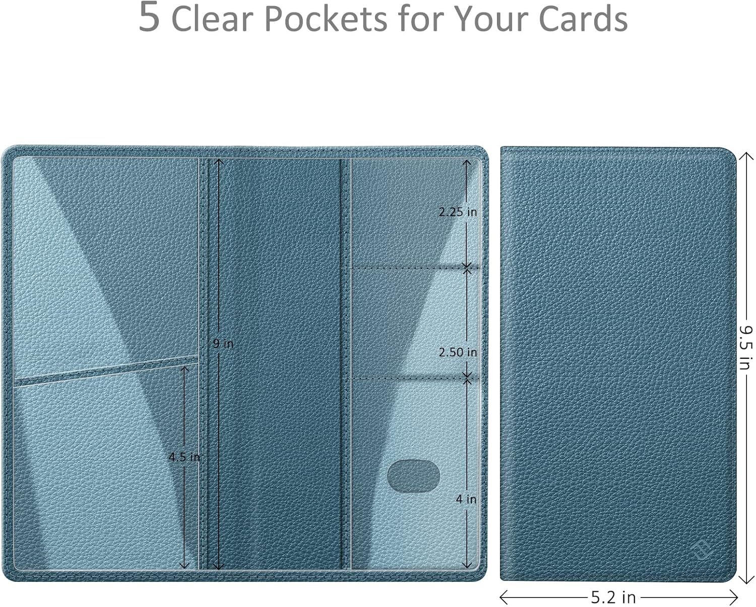 Car Registration Insurance Card Holder Vehicle Glove Box Card Organizer Wallet
