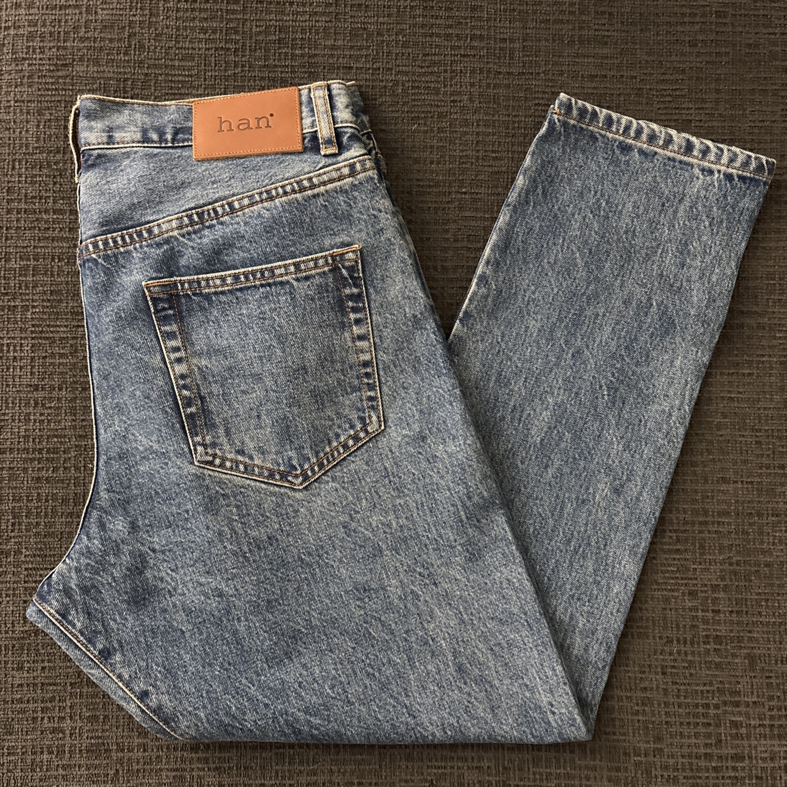 Han Kjobenhavn Drop Crotch Jeans Selvage Japan Denim Mens Size 28×29 Regular