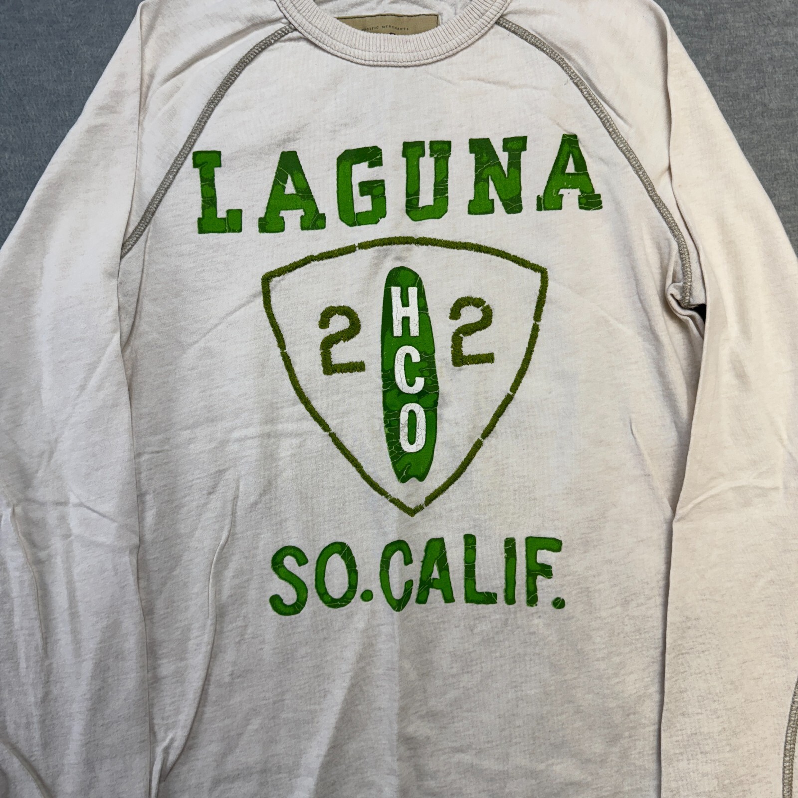 Hollister Shirt Adult Small Beige Knit Long Sleeve Laguna Beach Cali Suf Y2K