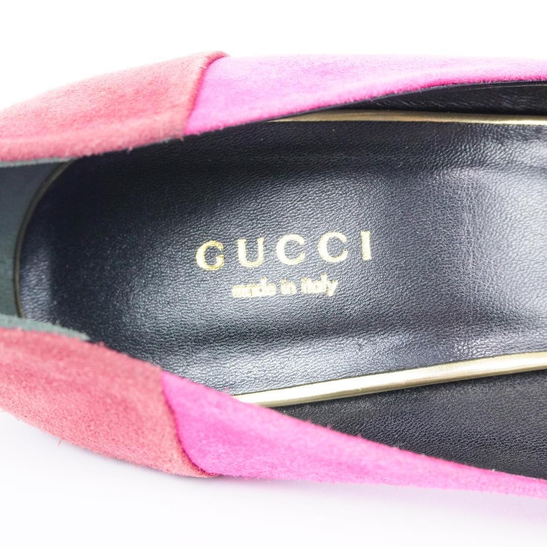 Gucci Pink Suede Pointed Toe Stiletto Heels 7.1-10cm Pre-owned 25cm