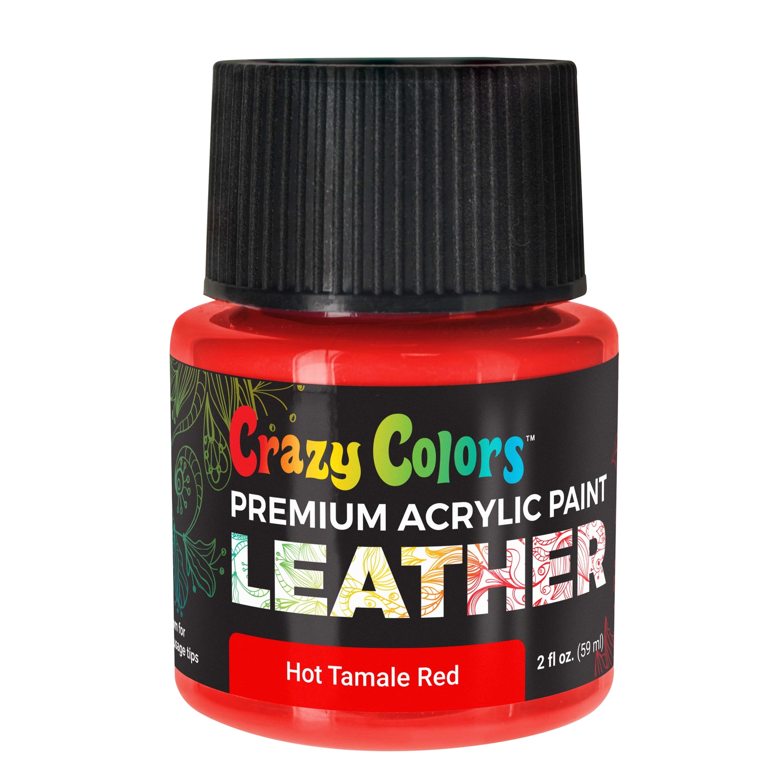 Hot Tamale Red Premium Acrylic Leather Shoe Paint, 2oz – Sneakers, Jackets, Bags