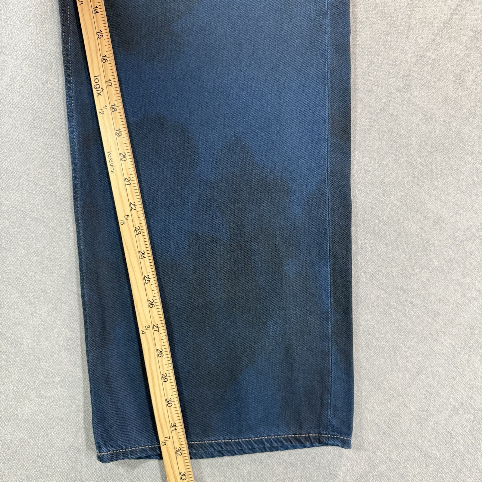 UNIQUE G Star Raw Type 96 Loose Baggy Jeans Men 36×32 Blue Dip Dyed Skater Punk