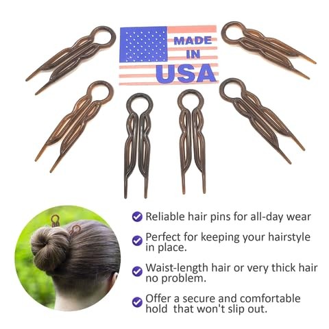 Magic Grip Hairpins 2 1/2 U Shaped Grip Hair Pins for Fine Thick Curly & Long