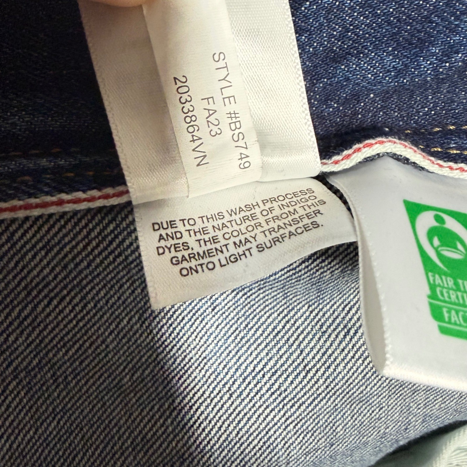 Wallace & Barnes Creased Slant Pocket Japanese Selvedge Denim Jeans Mens 30×31