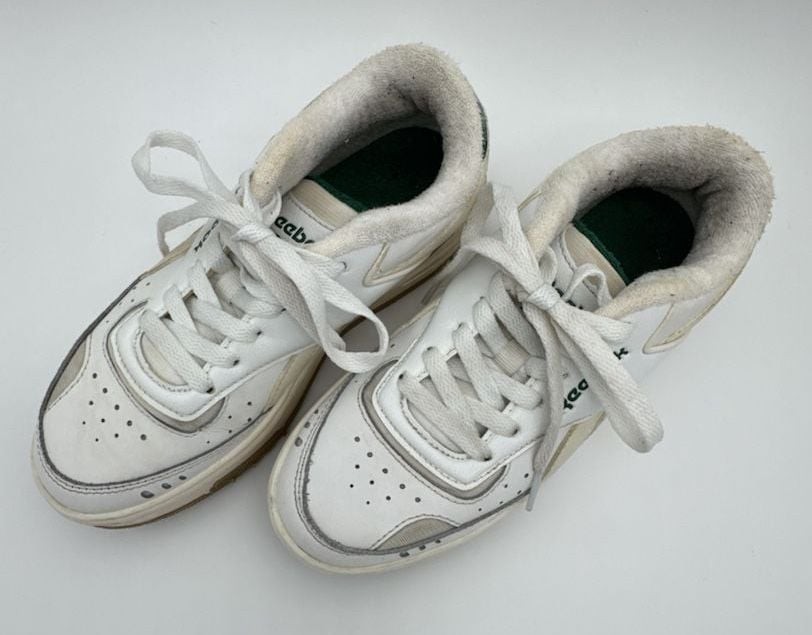 Reebok Smash Edge Platform Sneakers Chalk White Forest Green