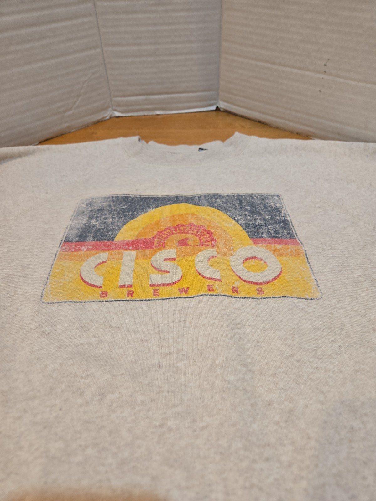 Cisco Brewers Nantucket Crew Neck Sweatshirt Men’s M Distressed Retro