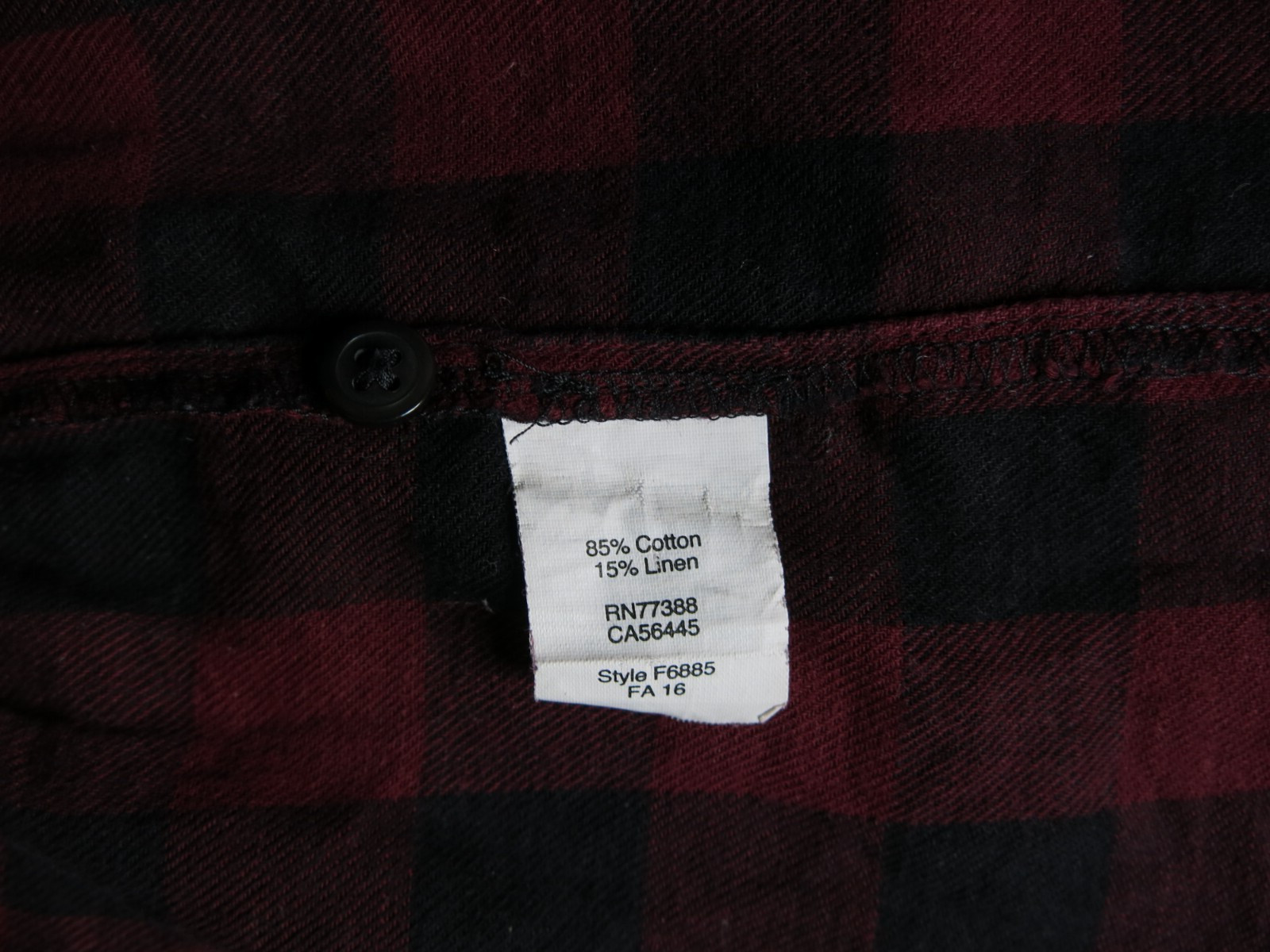 Madewell Lakeside Peplum blouse red/black buffalo check button-down top Large