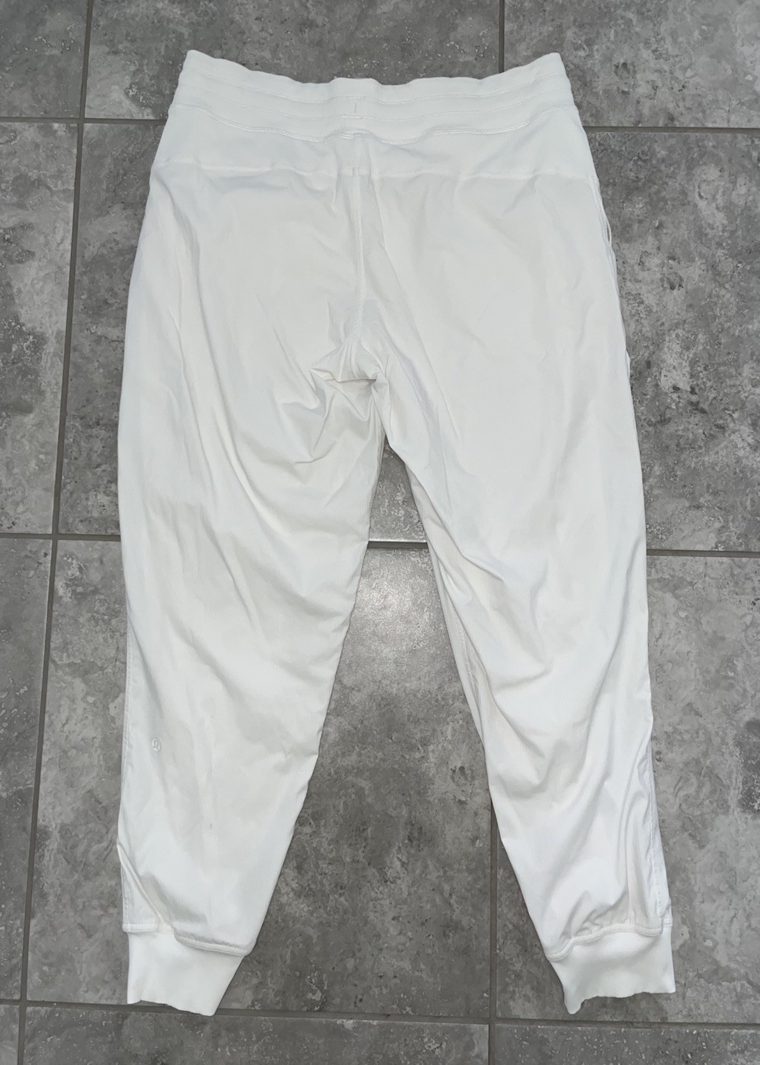 Lululemon Dance Studio Mid Rise Jogger Full Length Pants Travel White Womens 12