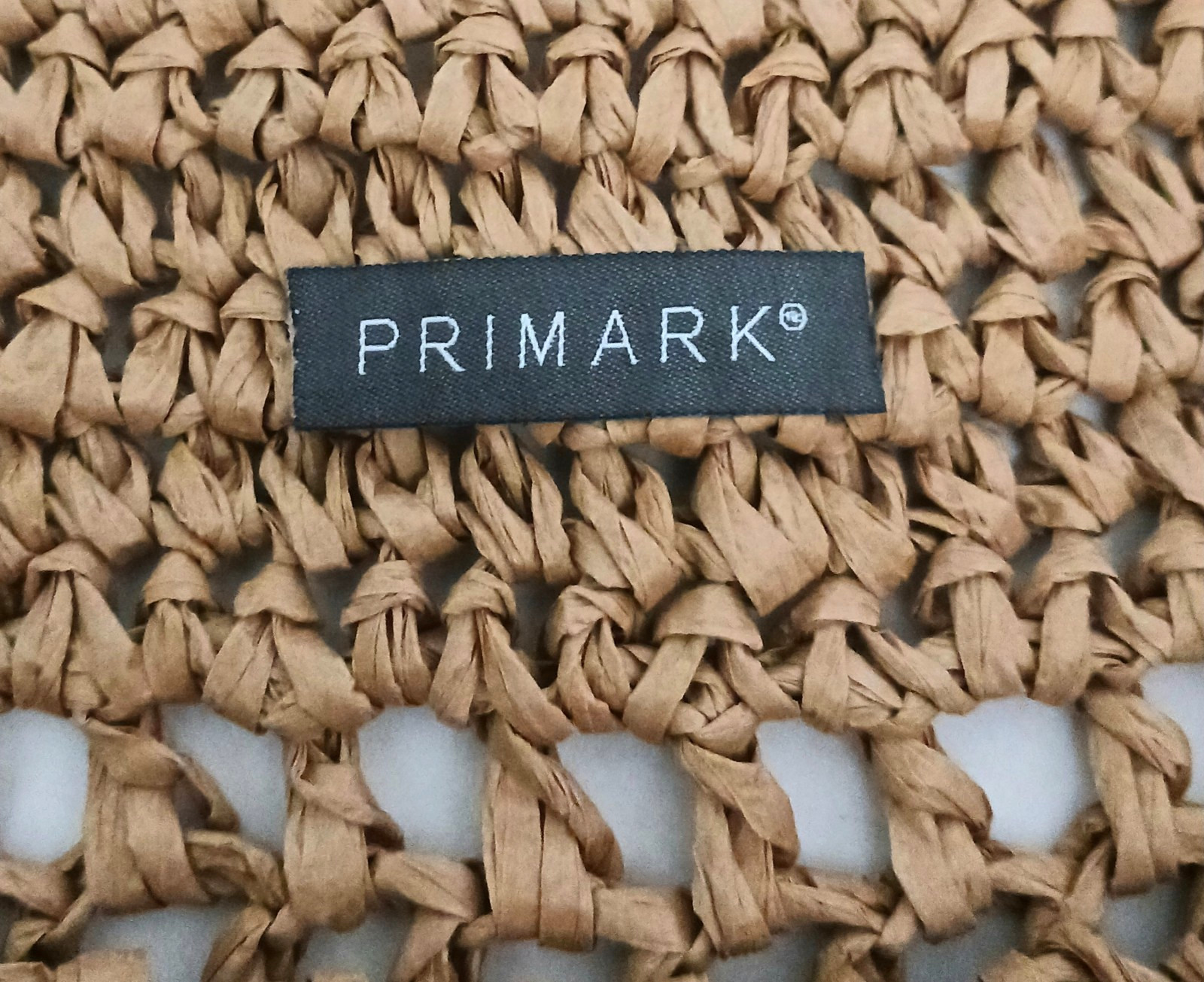 NEW Primark Large Raffia Open Weave Tote Bag 15X3X16