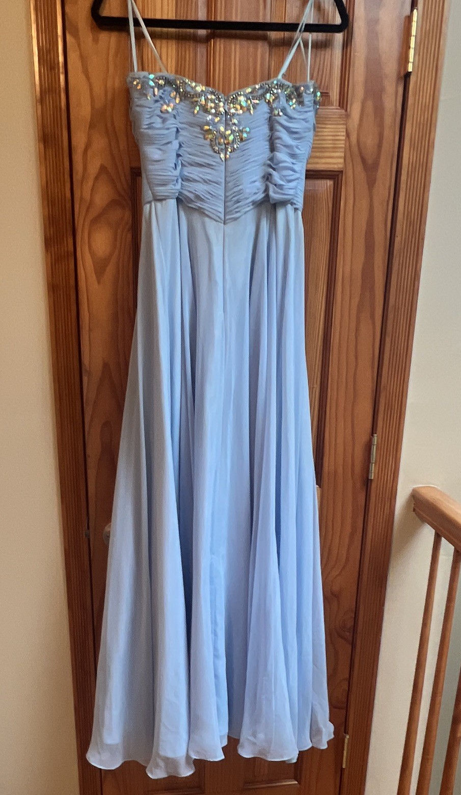 Mori Lee by Madeline Gardner Light Blue strapless Prom/Quinceanera Dress Sz 7/8